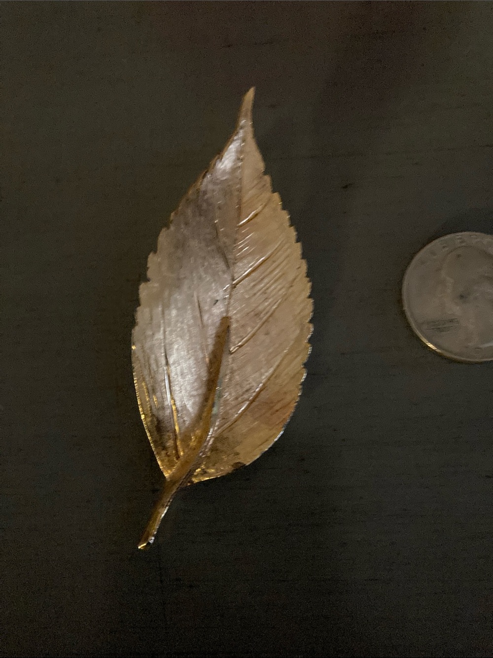 Gold Leaf Brooch Pin